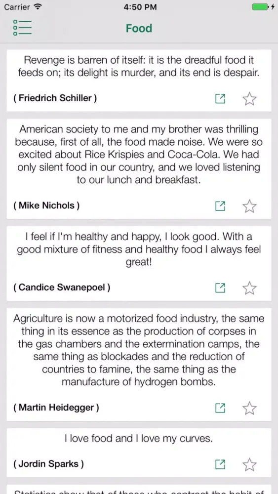Capturas de pantalla de Best Food Quotes