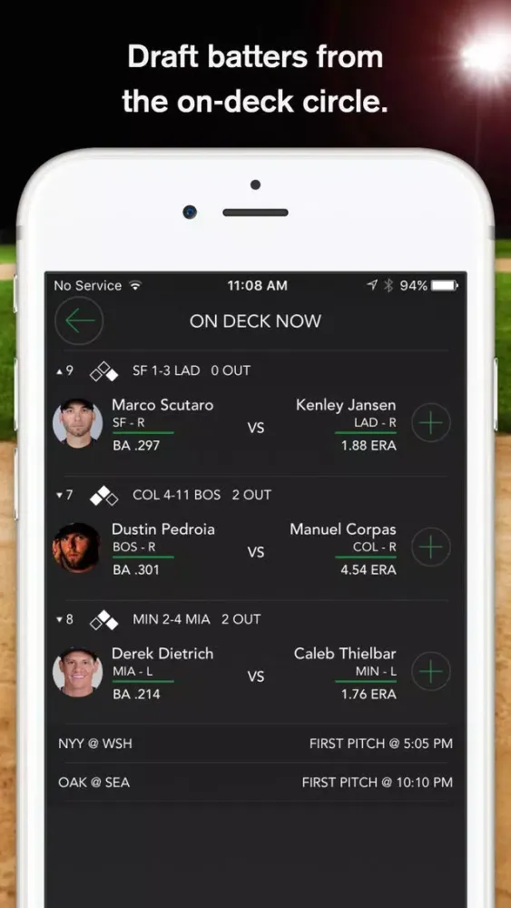 Zrzuty ekranu InGame Fantasy Baseball