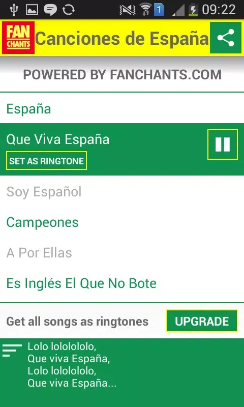 Spain World Cup 2014 Songs应用截图