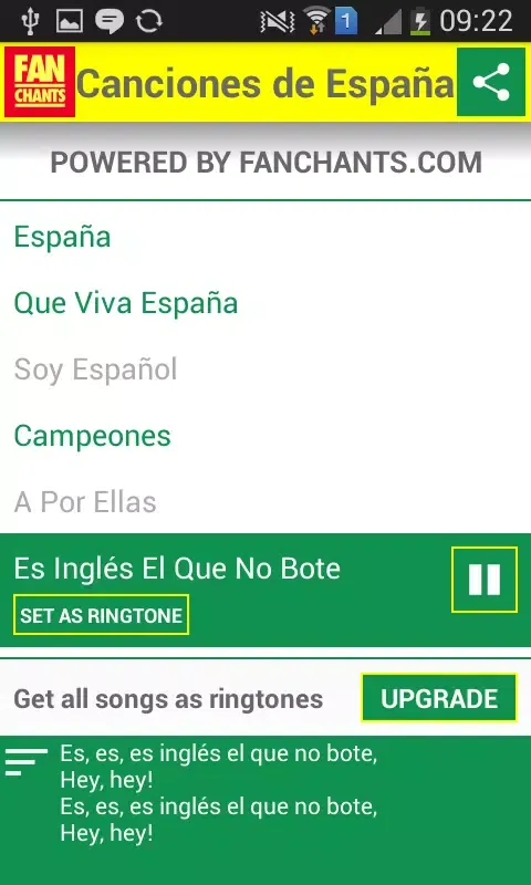 Spain World Cup 2014 Songs应用截图