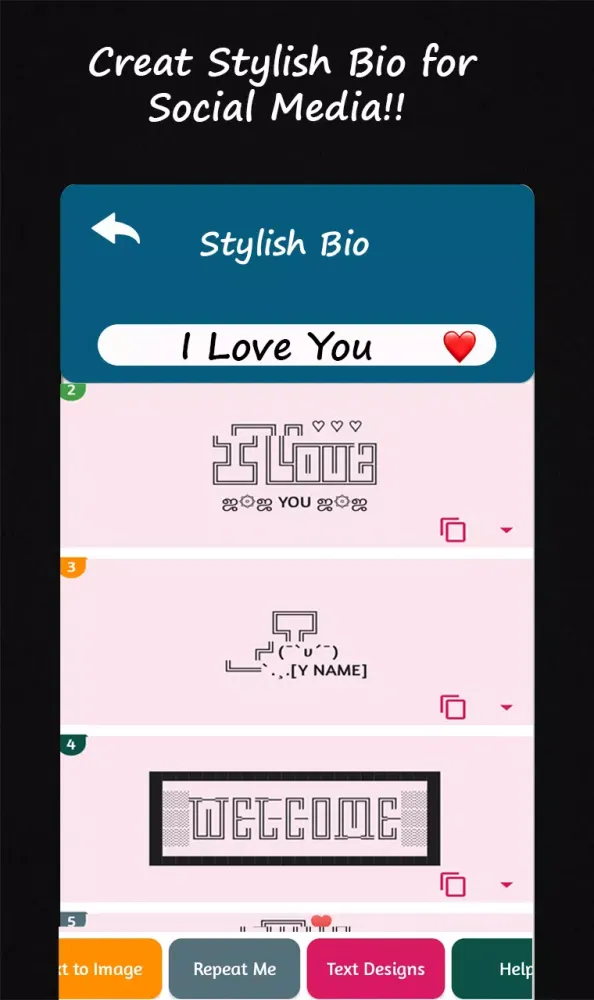 Fancy Stylish Text Maker Chat Screenshots