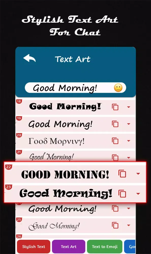 Fancy Stylish Text Maker Chat Screenshots