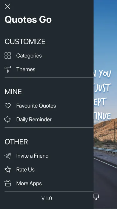 Screenshot di Quotes Go