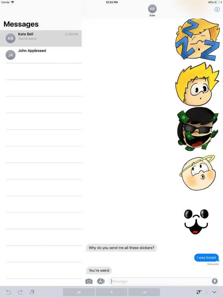 Fancy Buddies Sticker Pack iPad 应用截图