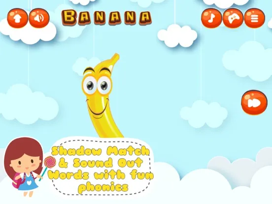 Capturas de pantalla de Fancy Fruit Vocabulary Game iPad 