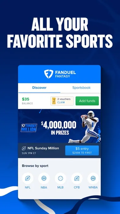 Скриншоты FanDuel Fantasy Sports