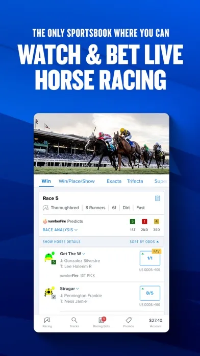 Capturas de pantalla de FanDuel Sportsbook & Casino