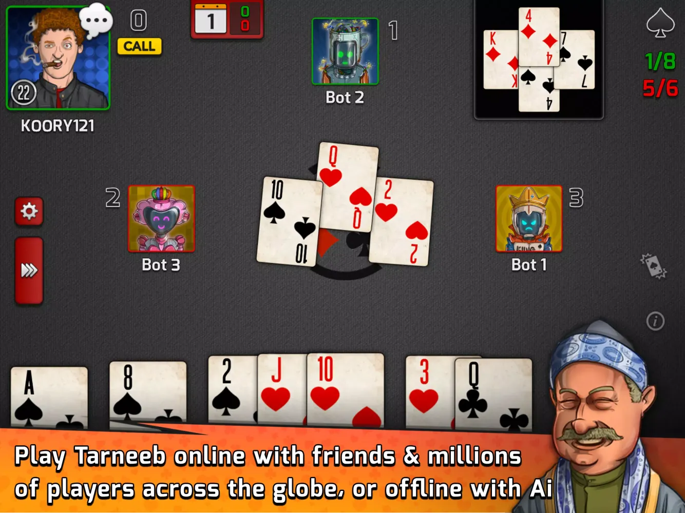 Zrzuty ekranu Pocket Tarneeb