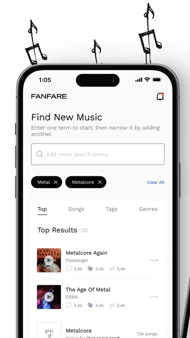 FanFare - Music Discovery Screenshots