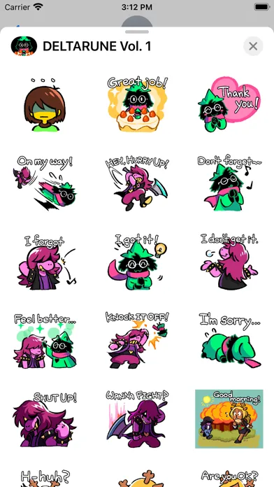 DELTARUNE Stickers Vol. 1 سکرین شاٹس