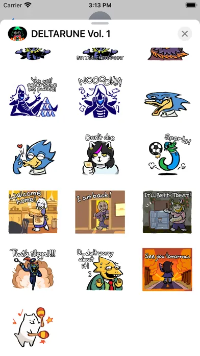 DELTARUNE Stickers Vol. 1 سکرین شاٹس