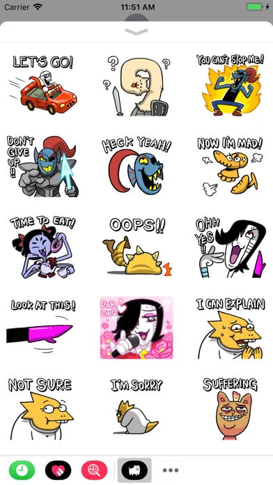 Captures d'écran de UNDERTALE Stickers