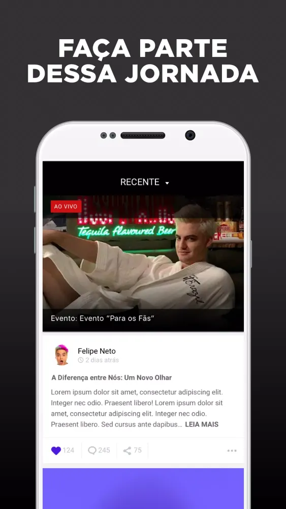 Captures d'écran de Felipe Neto Oficial
