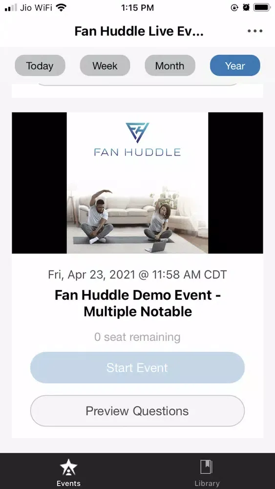 Fan Huddle Live سکرین شاٹس