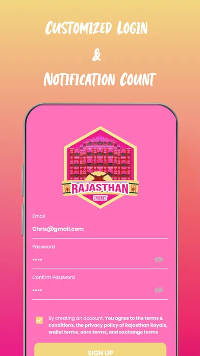Rajasthan T20 Cricket Fan App Screenshots