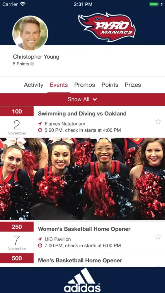 UIC Pyromaniacs Rewards سکرین شاٹس