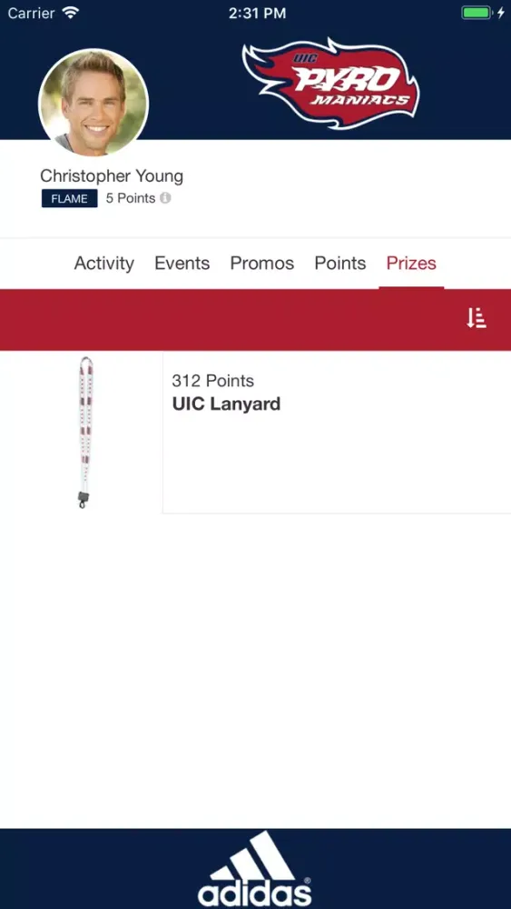 UIC Pyromaniacs Rewards سکرین شاٹس