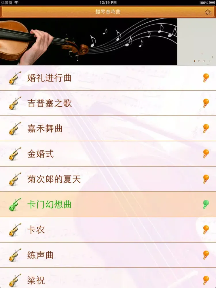 轻音乐系列之提琴协奏曲 iPad  스크린샷