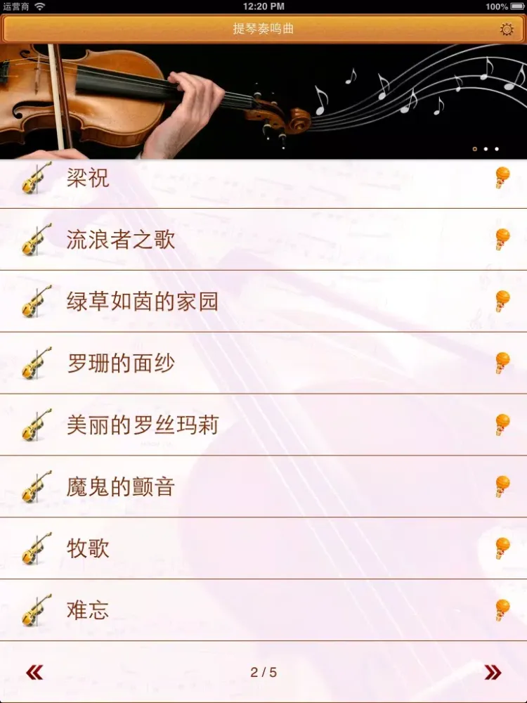 轻音乐系列之提琴协奏曲 iPad  스크린샷