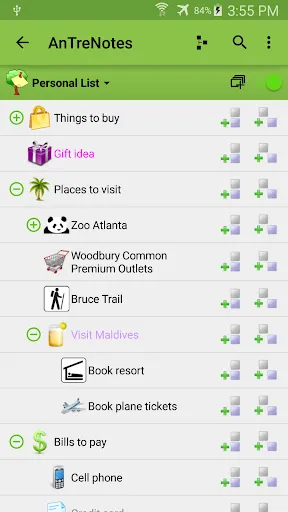 AnTreNotes Full Version Key 스크린샷