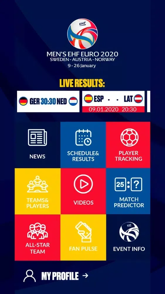 EHF EURO 2020应用截图