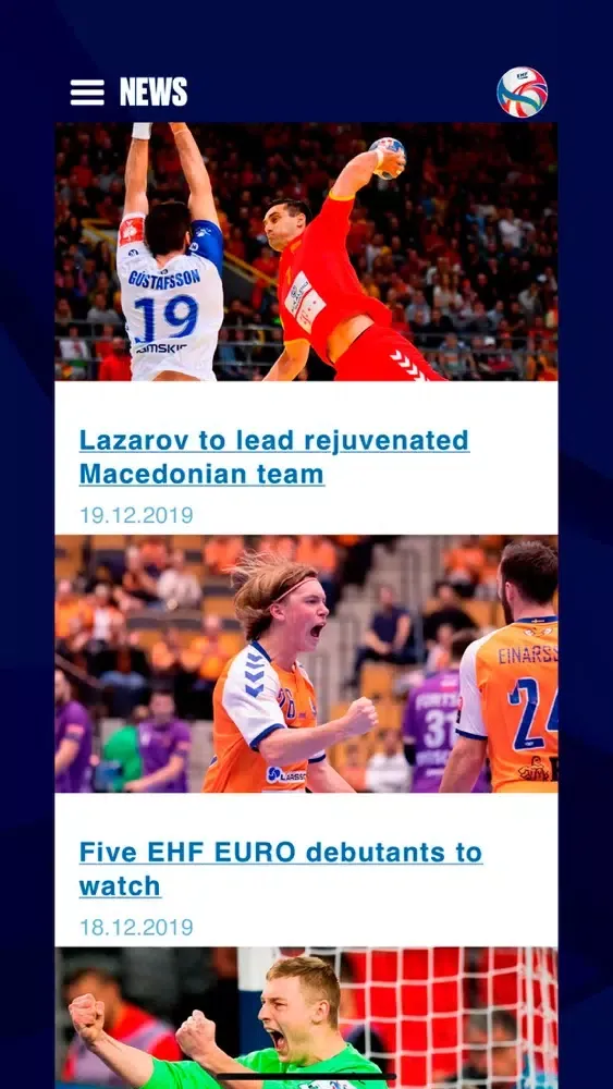 EHF EURO 2020应用截图
