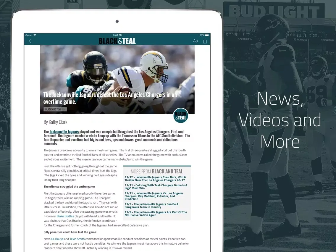 Black and Teal from FanSided iPad  Screenshots