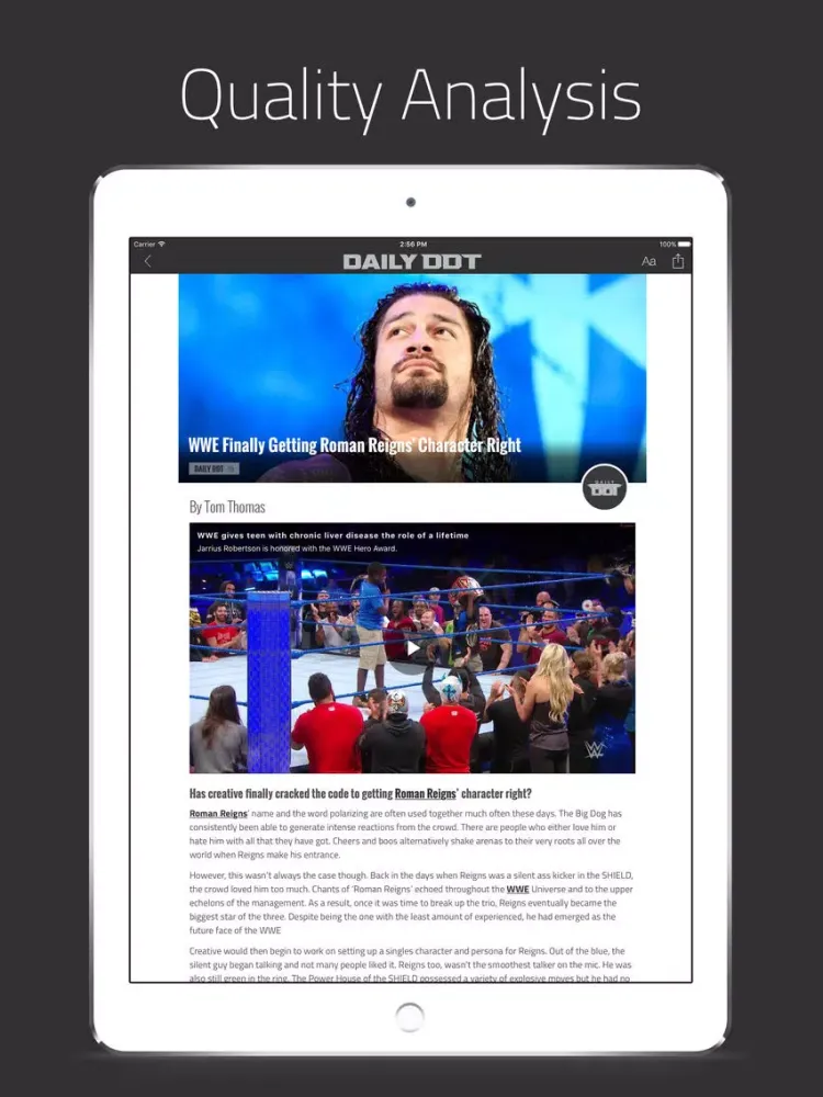 Screenshot di Daily DDT: News for WWE Fans iPad 