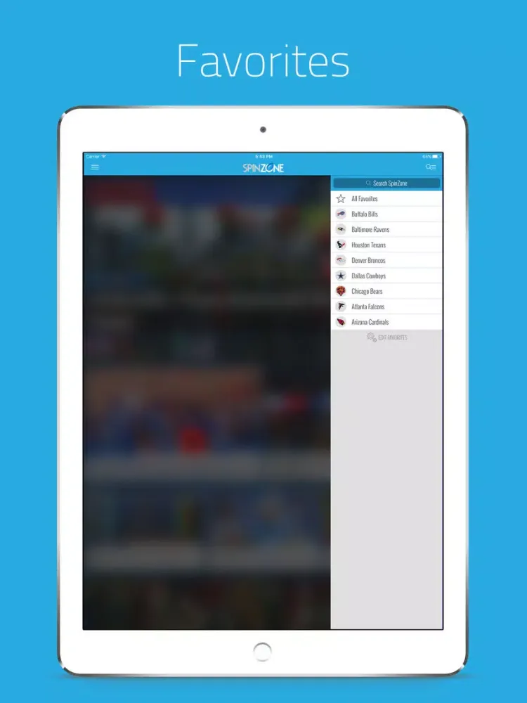 Ảnh chụp màn hình của Spin Zone from FanSided iPad 