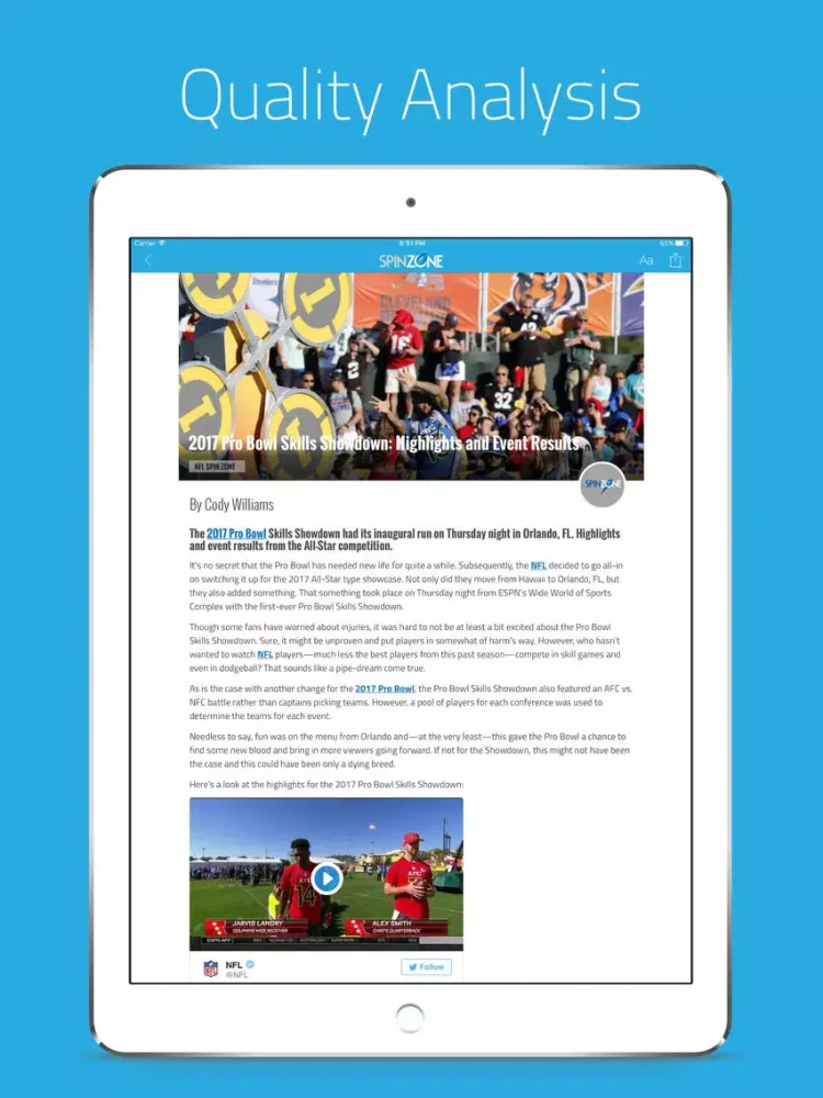 Ảnh chụp màn hình của Spin Zone from FanSided iPad 
