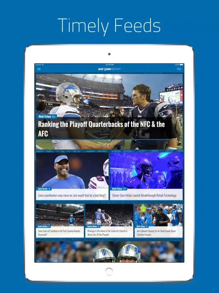 Tangkapan layar SideLion Report by FanSided iPad 