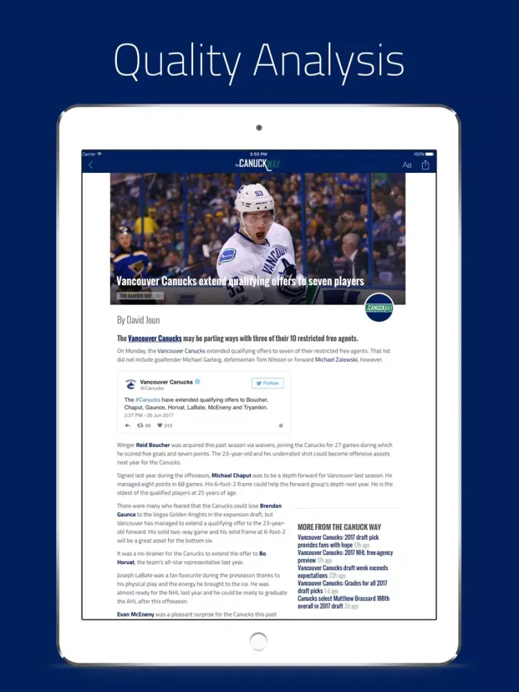 The Canuck Way iPad  Screenshots