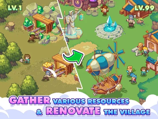 ภาพหน้าจอของ Guardian War: RPG Pixel Games iPad 