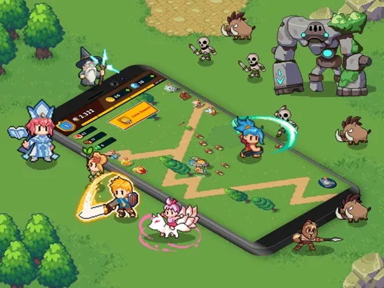 ภาพหน้าจอของ Guardian War: RPG Pixel Games iPad 