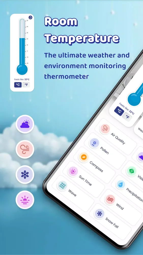 Ảnh chụp màn hình của Room Temperature Thermometer