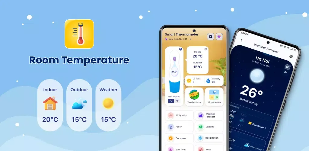 Ảnh chụp màn hình của Room Temperature Thermometer