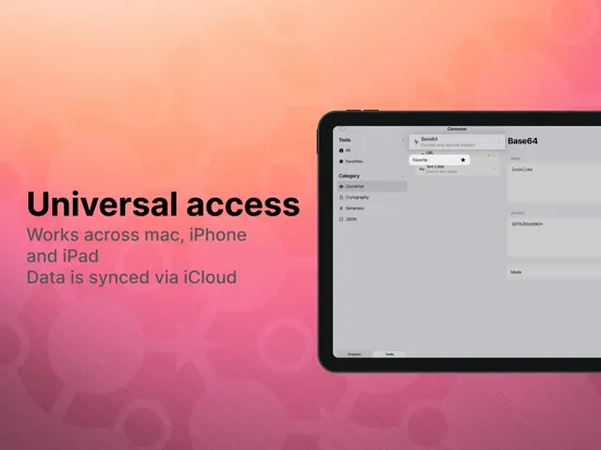 Captures d'écran de Snippet Dev Tools - Codelime iPad 