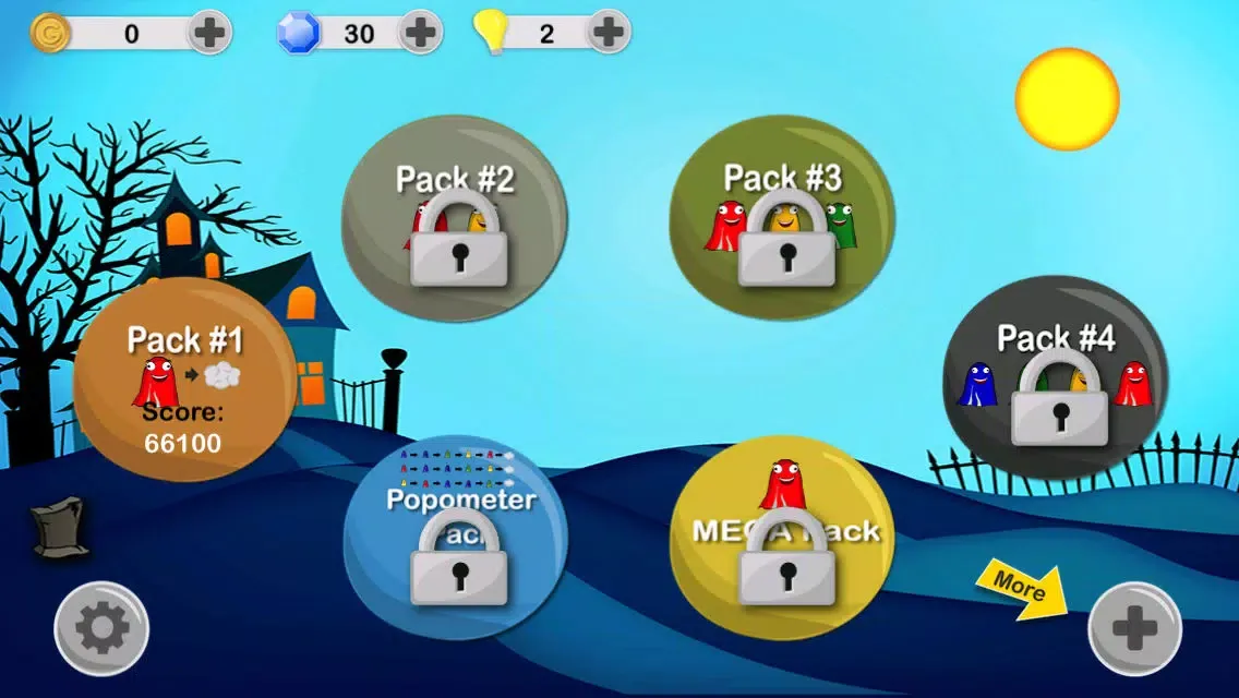 Ảnh chụp màn hình của Ghost Poppers - Spooky Chain Reaction Puzzle Game