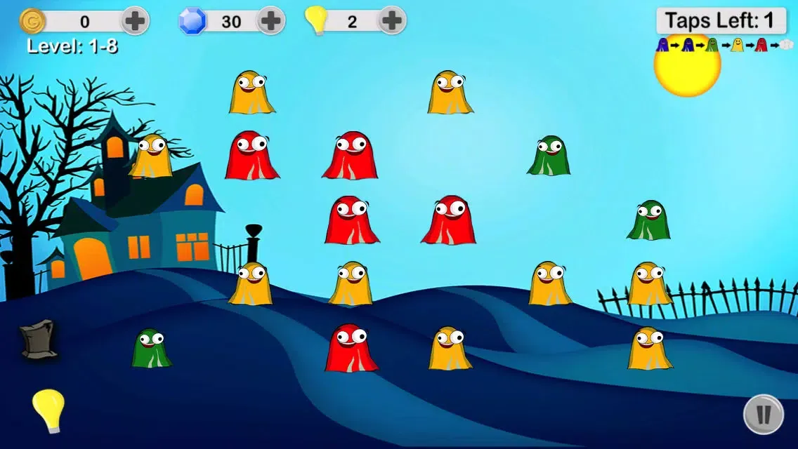 Ảnh chụp màn hình của Ghost Poppers - Spooky Chain Reaction Puzzle Game