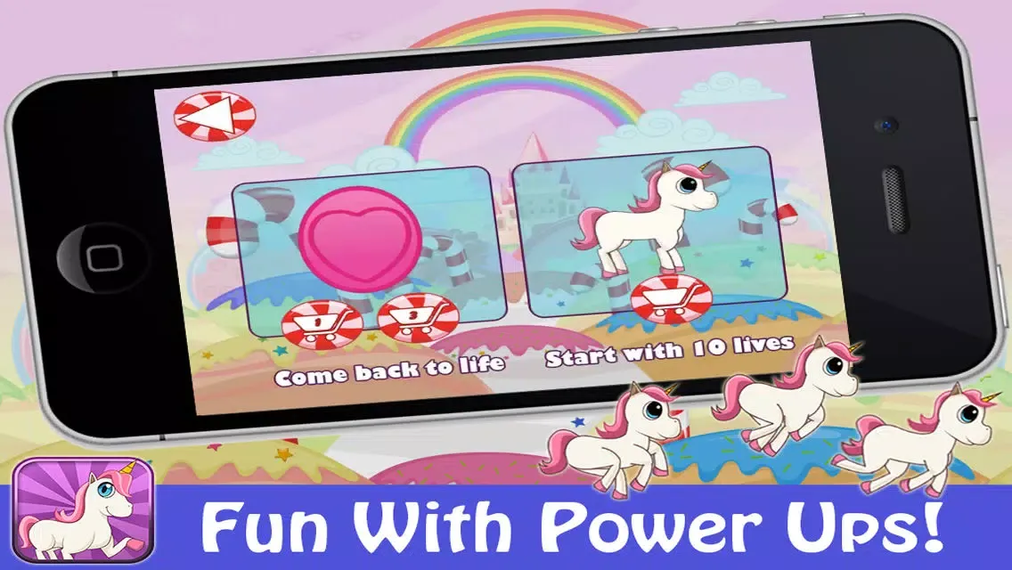 Captures d'écran de Unicorn Candy Rainbow Runner - Fun Running Game for Girls Free