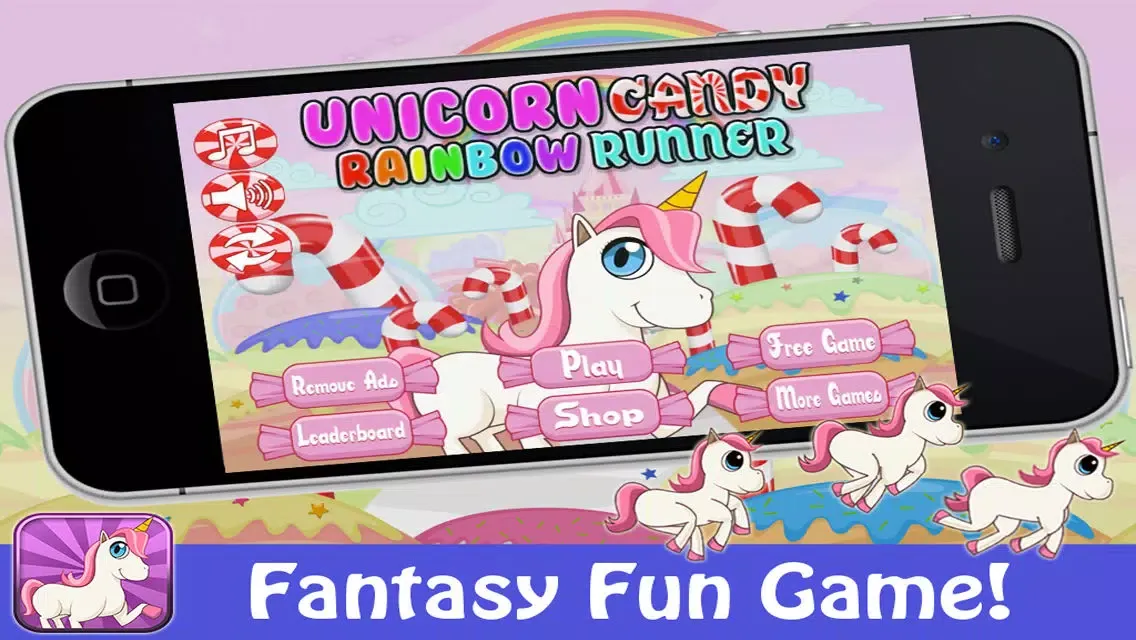 Captures d'écran de Unicorn Candy Rainbow Runner - Fun Running Game for Girls Free