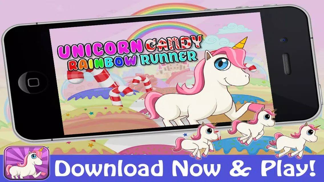 Captures d'écran de Unicorn Candy Rainbow Runner - Fun Running Game for Girls Free