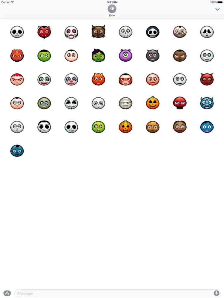 Captures d'écran de Halloween Stickies iPad 