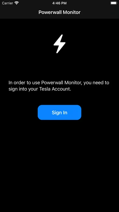 Capturas de tela do Powerwall Monitor