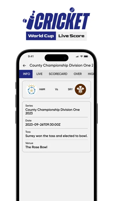 Capturas de pantalla de Worldcup - Live Cricket Scores
