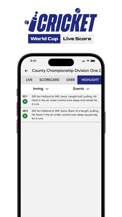Capturas de pantalla de Worldcup - Live Cricket Scores