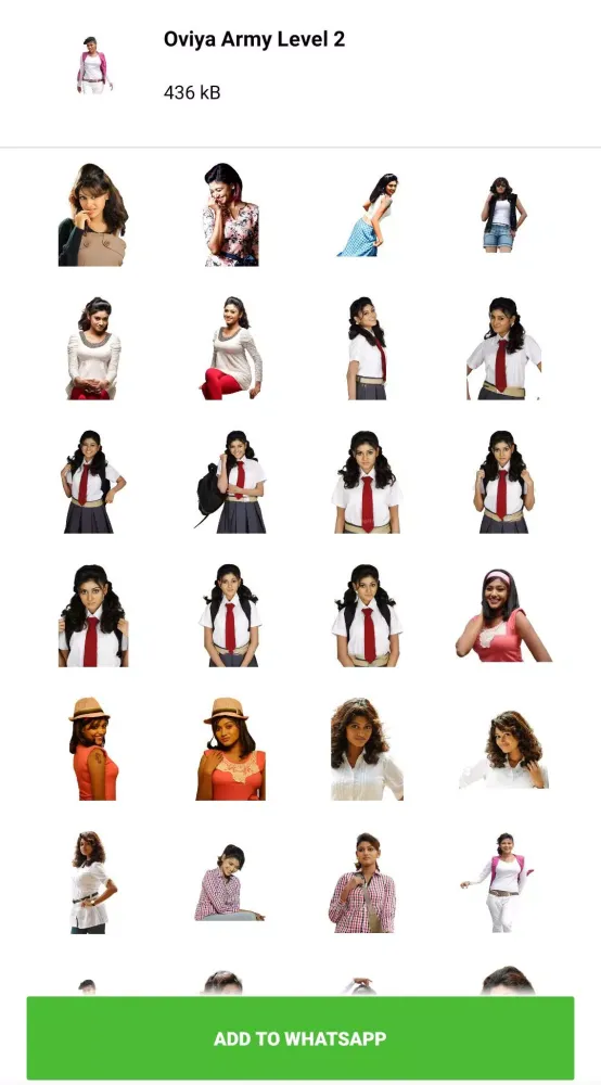 Capturas de tela do Oviya Army Stickers