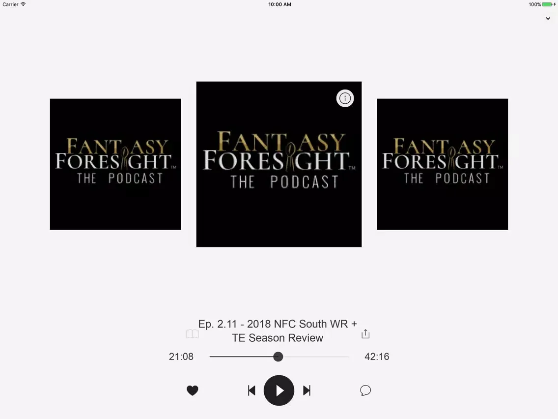 Captures d'écran de Fantasy Foresight The Podcast! iPad 