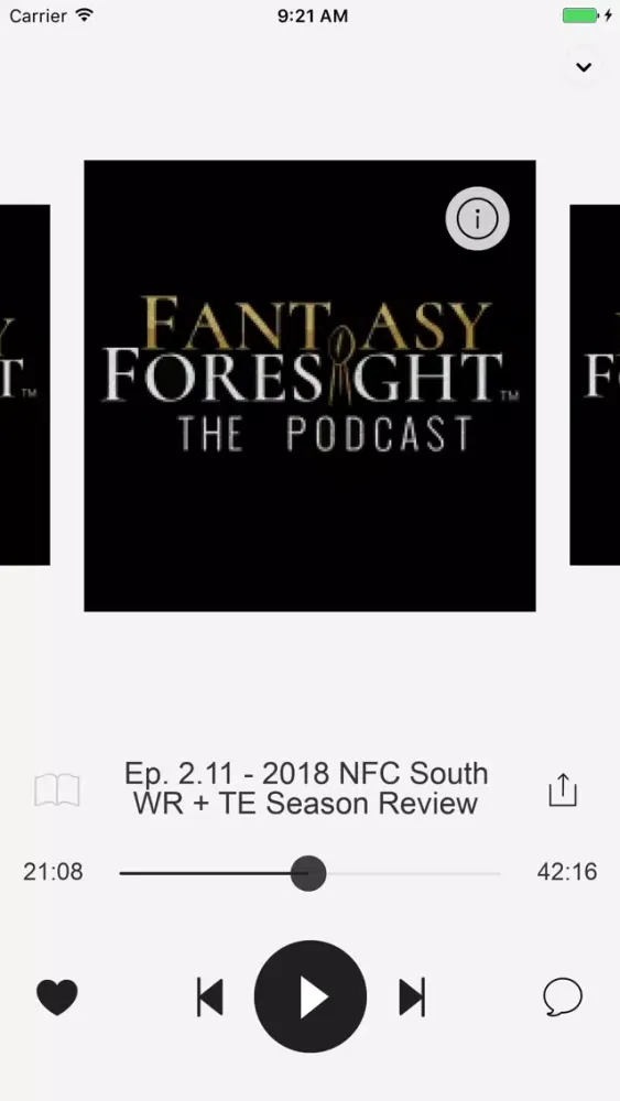 Captures d'écran de Fantasy Foresight The Podcast!