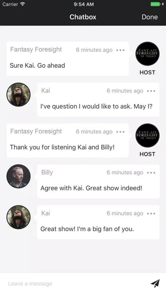 Captures d'écran de Fantasy Foresight The Podcast!